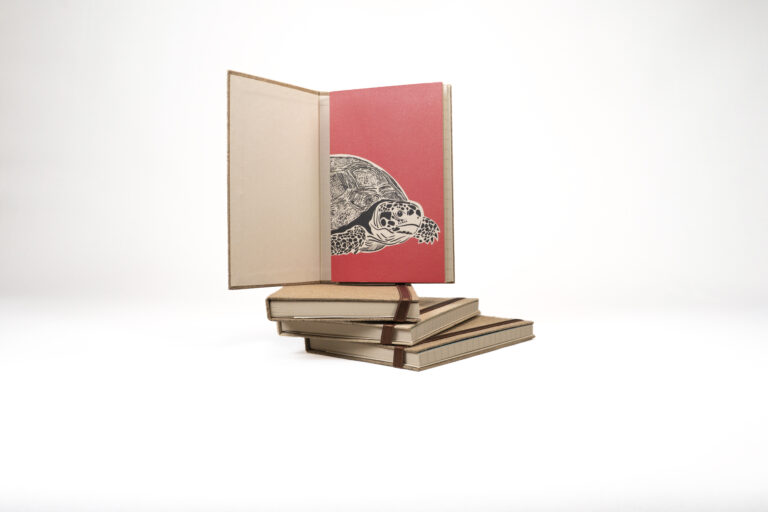 Libreta artesanal en papel de taruya- Tortuga Morrocoy