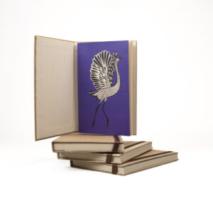 Libreta artesanal en papel taruya- Garza blanca
